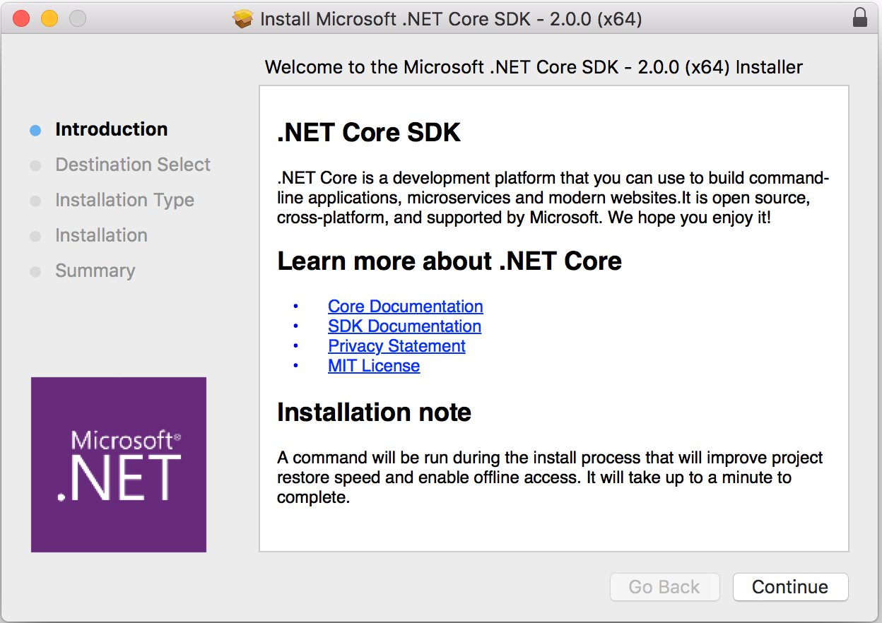 do i need to install asp.net core for visual studio for mac