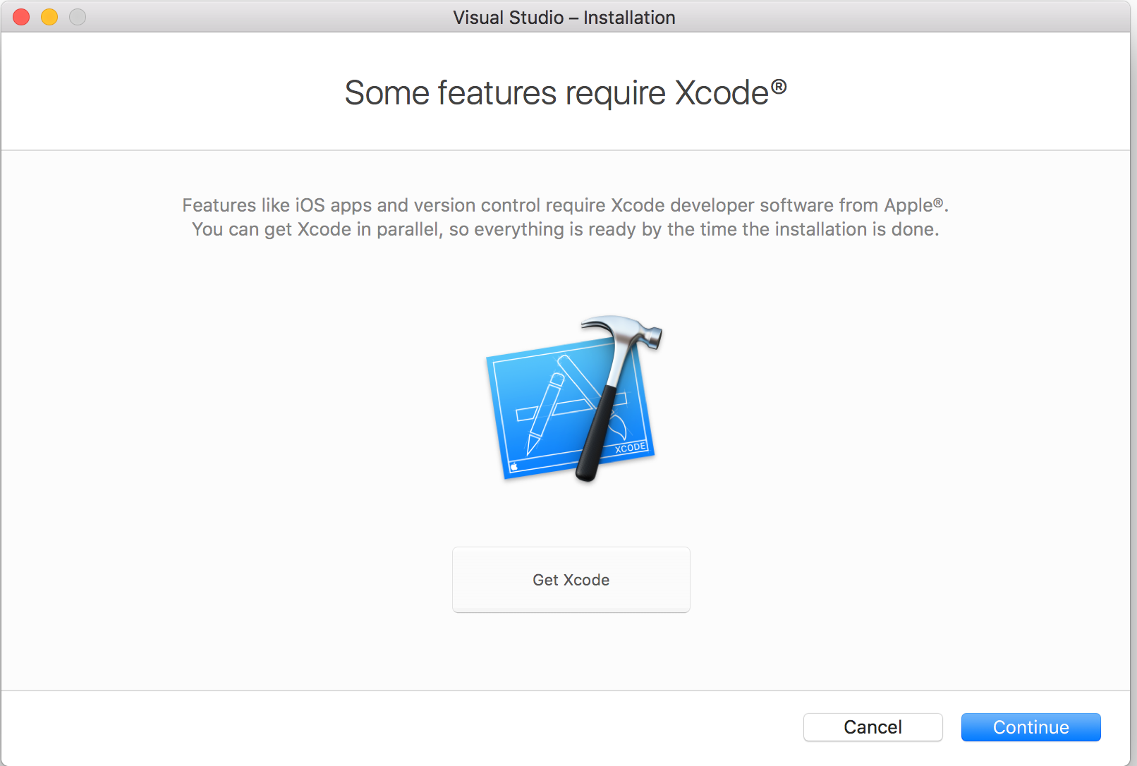 do i need xcode for visual studio for mac?